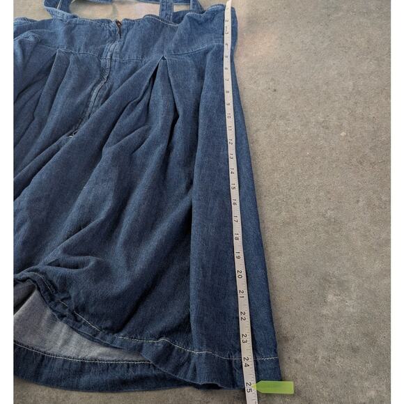 Reformation Denim Dress Size 10 Babydoll Mini Dress Cecil Denim Mini Reformation - Picture 12 of 14